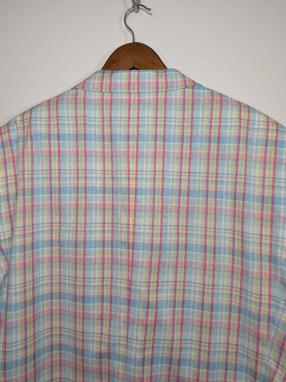 NWT Alan Flusser Pastel Plaid Sport Coat 46R Easter Wedding Preppy Madras Blazer